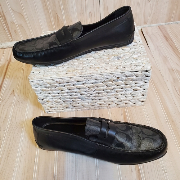 Coach Mott Driver Charcoal/ Black Slip-On Loafers Size 13D EUC - Picture 2 of 7